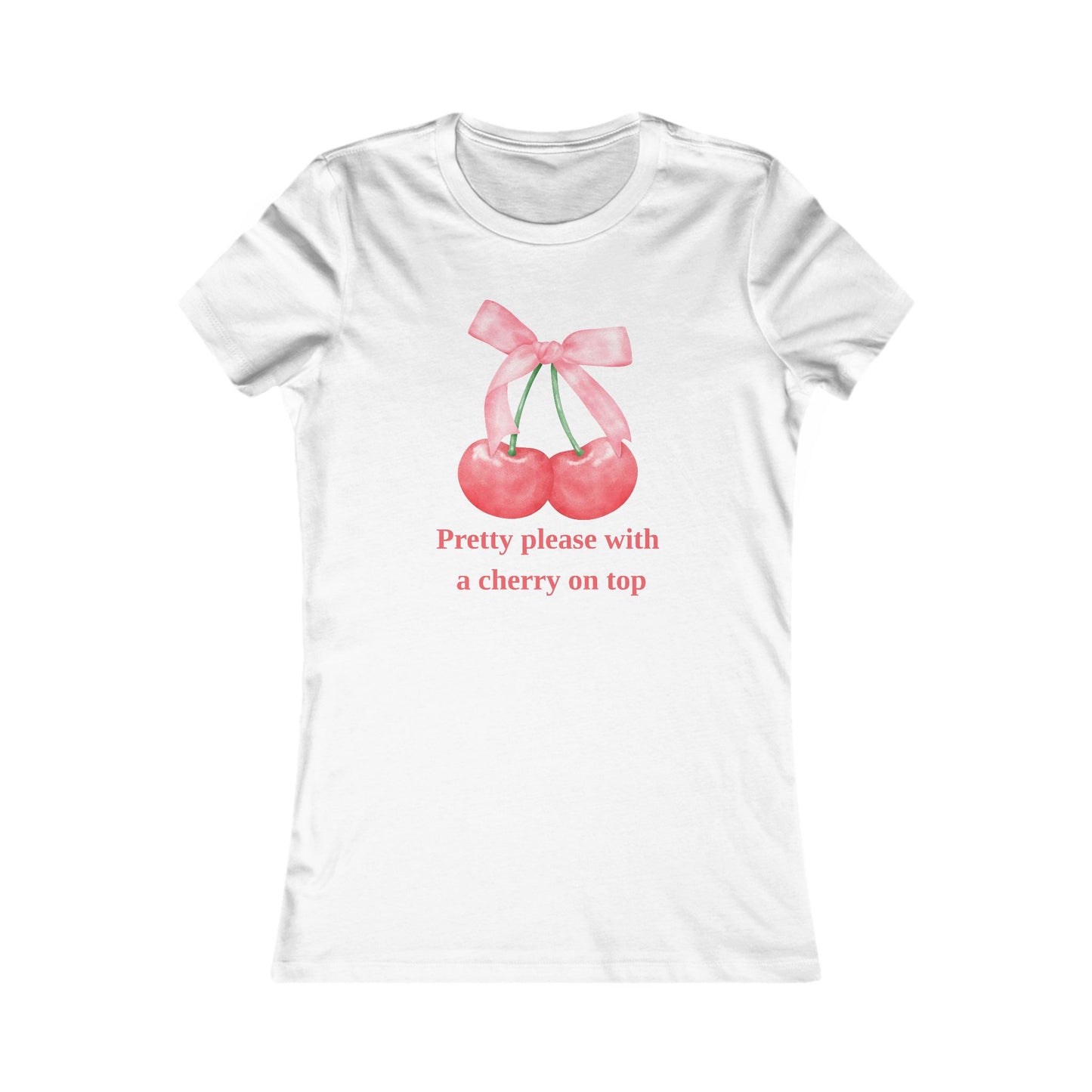 Cute Coquette Top Y2K Girl Soft Cherry Tee