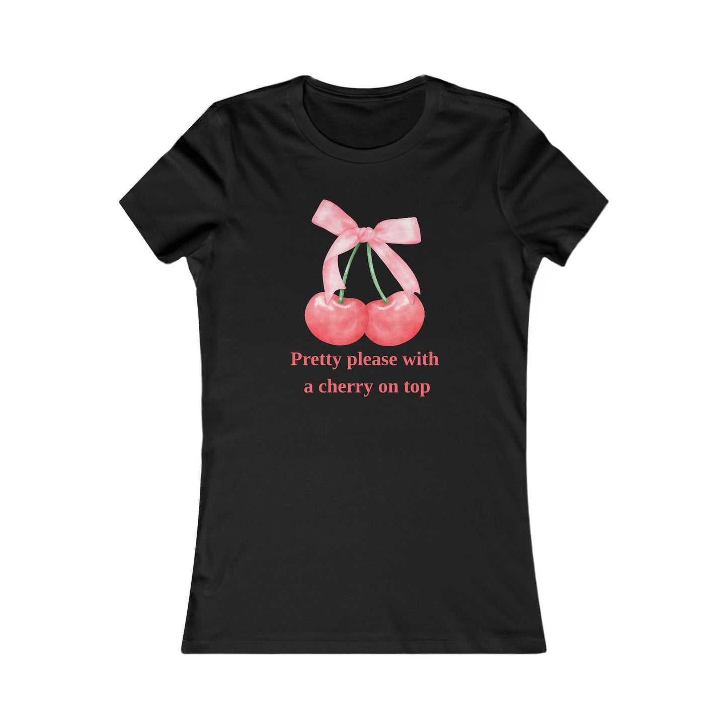 Cute Coquette Top Y2K Girl Soft Cherry Tee
