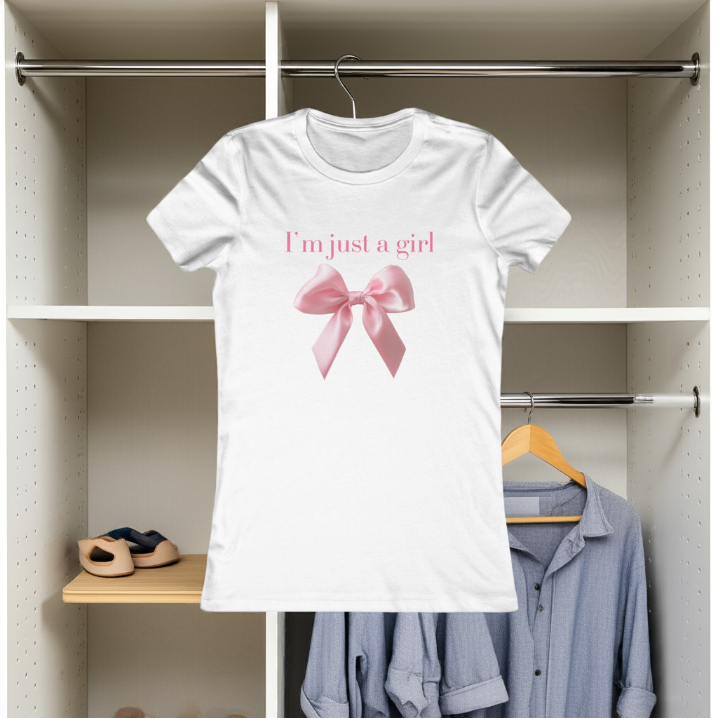 Coquettful Bow Tee - Girly Y2K Soft Girl Coquette Tees