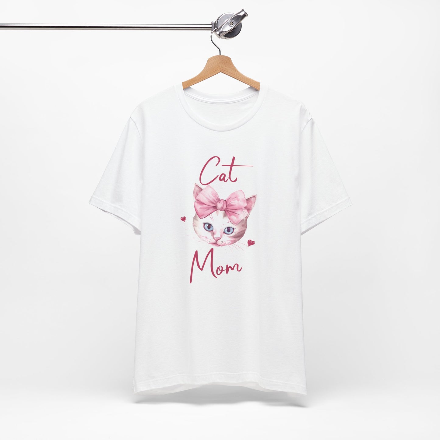 Cat Mom T-Shirt – Cute Pink Cat Lover Tee for Women