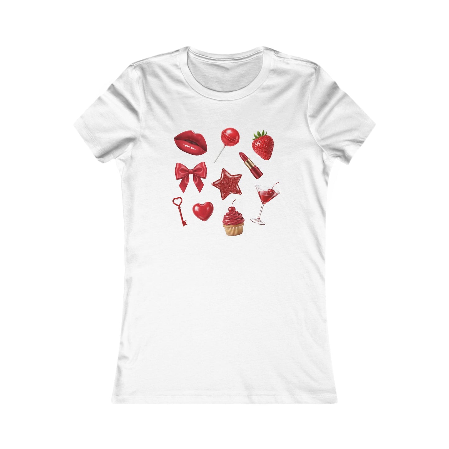 Red Feminine Icon Graphic Tee