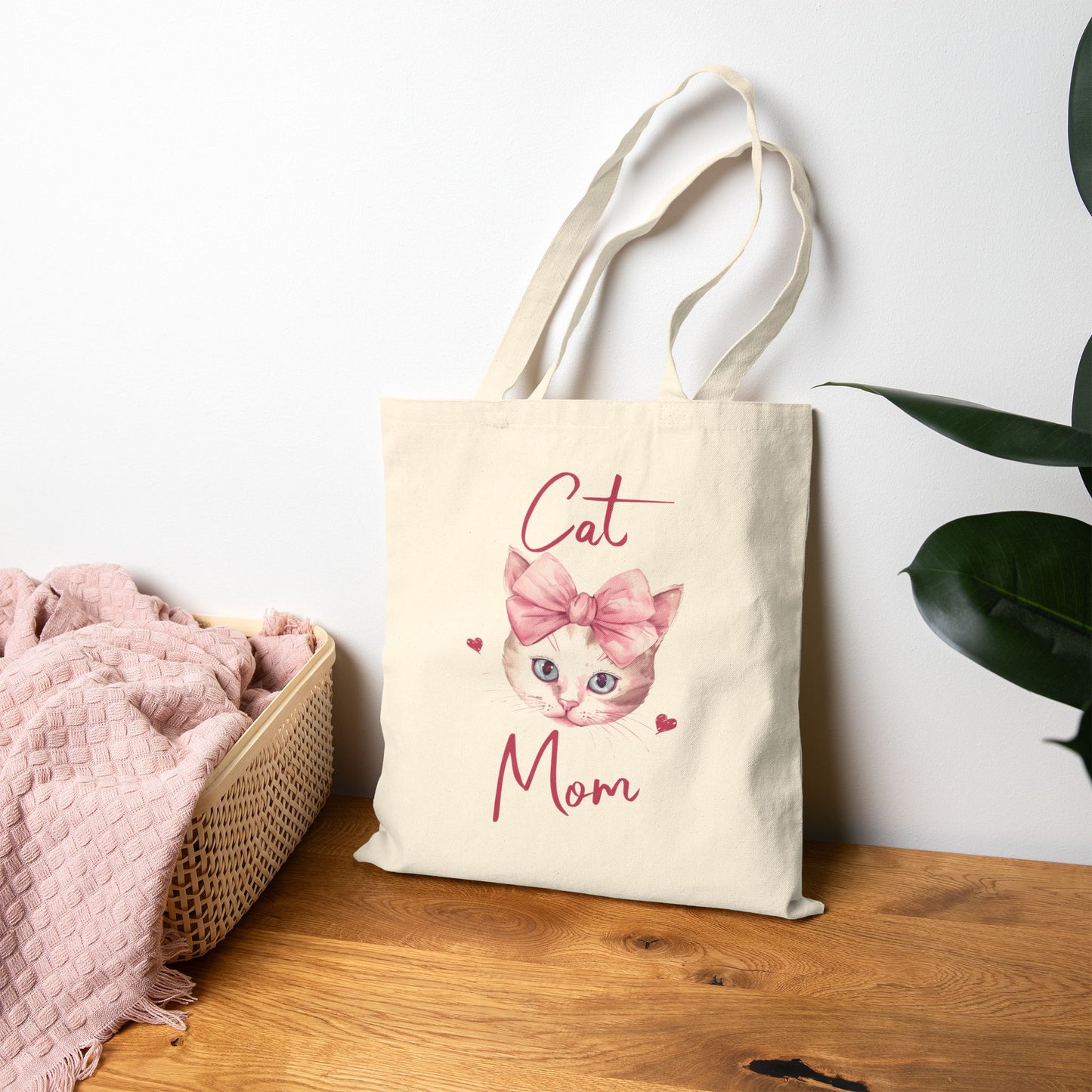 Cat Mom Tote Bag – Cute Canvas Tote for Cat Lovers