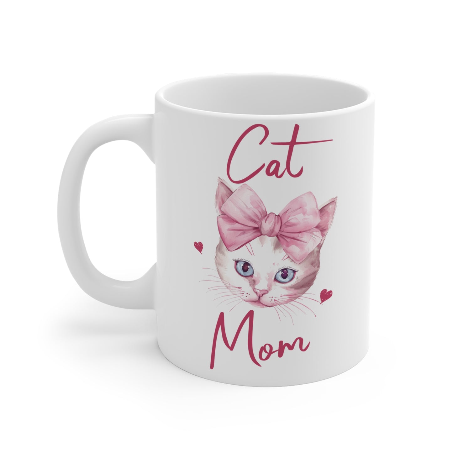 Cat Mom Mug – Cute Pink Cat Coffee Cup