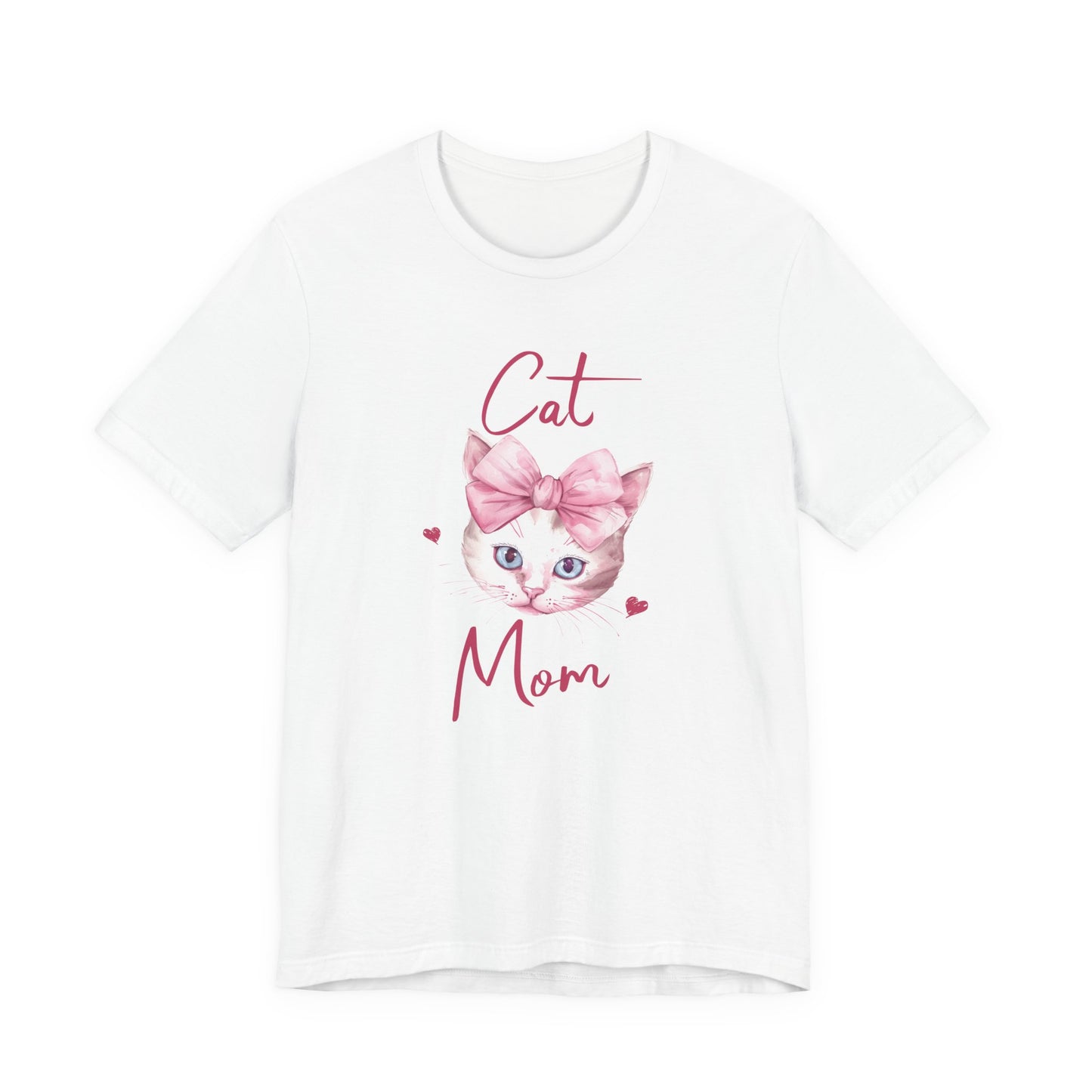 Cat Mom T-Shirt – Cute Pink Cat Lover Tee for Women