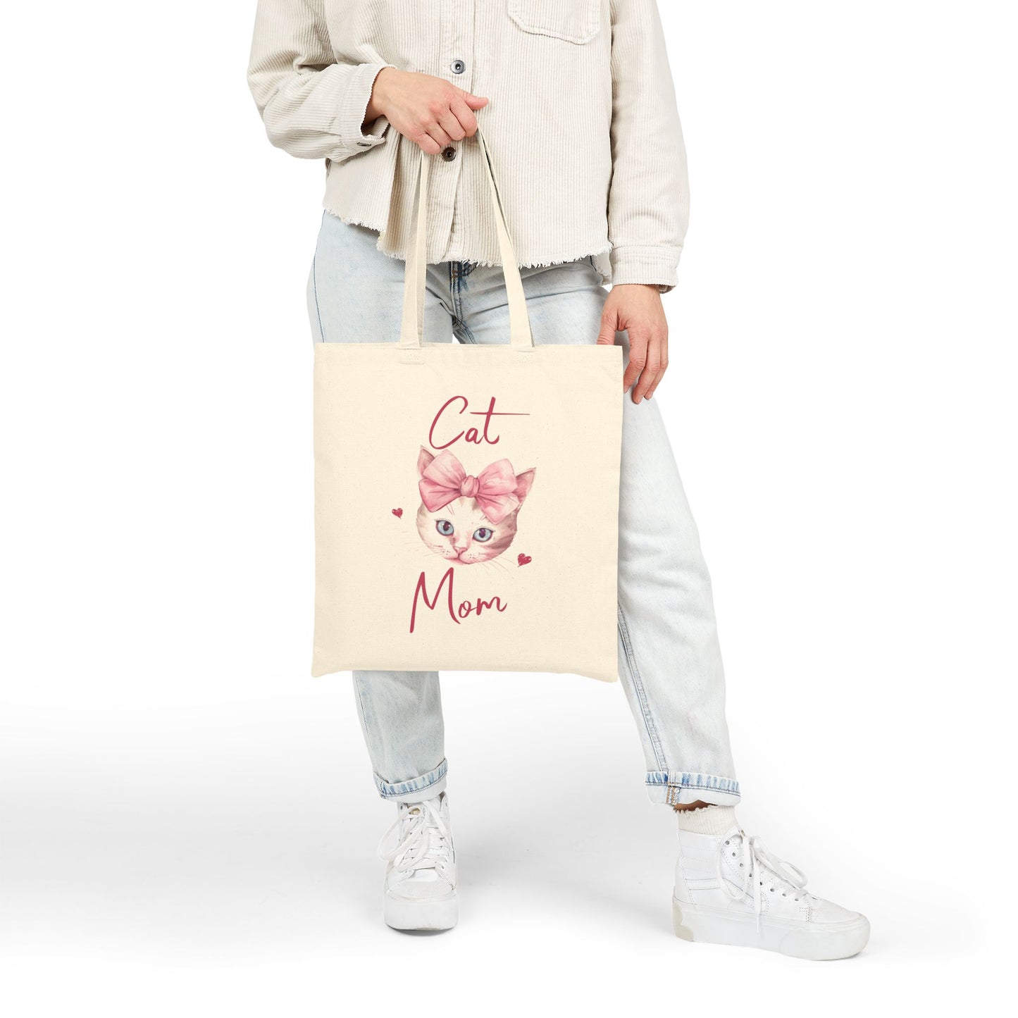Cat Mom Tote Bag – Cute Canvas Tote for Cat Lovers