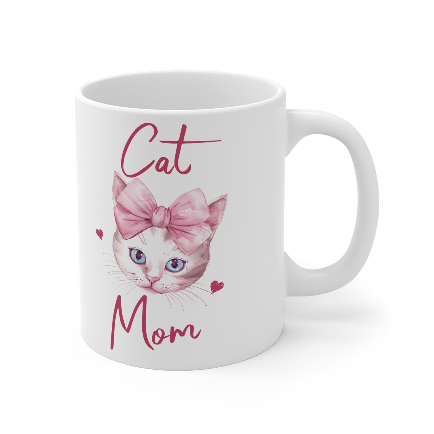 Cat Mom Mug – Cute Pink Cat Coffee Cup